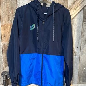 Hurley Navy and Royal Blue Lightweight Hooded Jacket